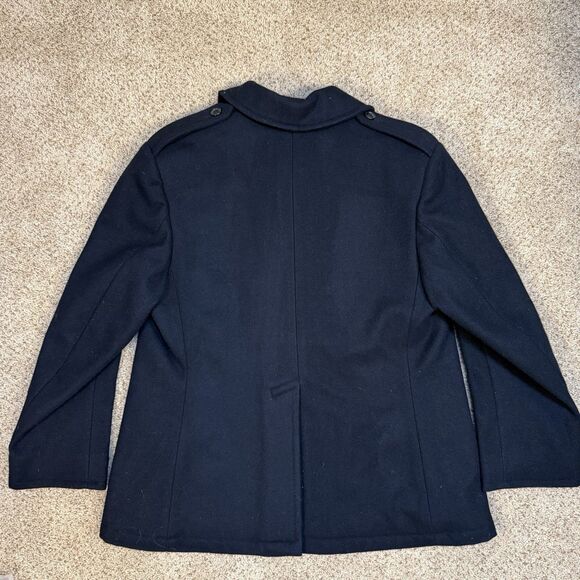 US NAVY Wool Pea Coat WOMEN SIZE 16S Quarterdeck Collection Military Authentic - Picture 2 of 9
